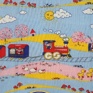 65*60 かわいい ネズミ 機関車 ヒヨコ 風景 レインボー