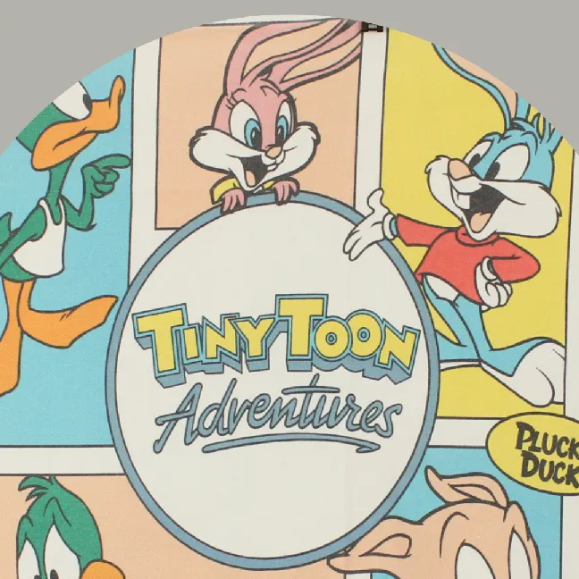 145*75 シーツ解体生地  タイニー・トゥーンズ パステル ロゴ