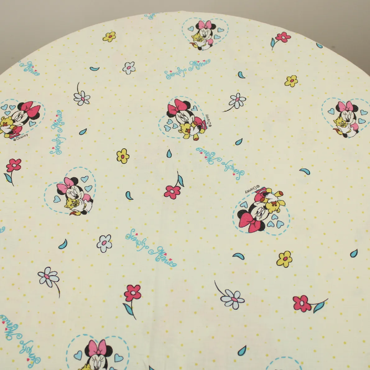 125*90 シーツ解体生地  小柄ミニー ネコ 花