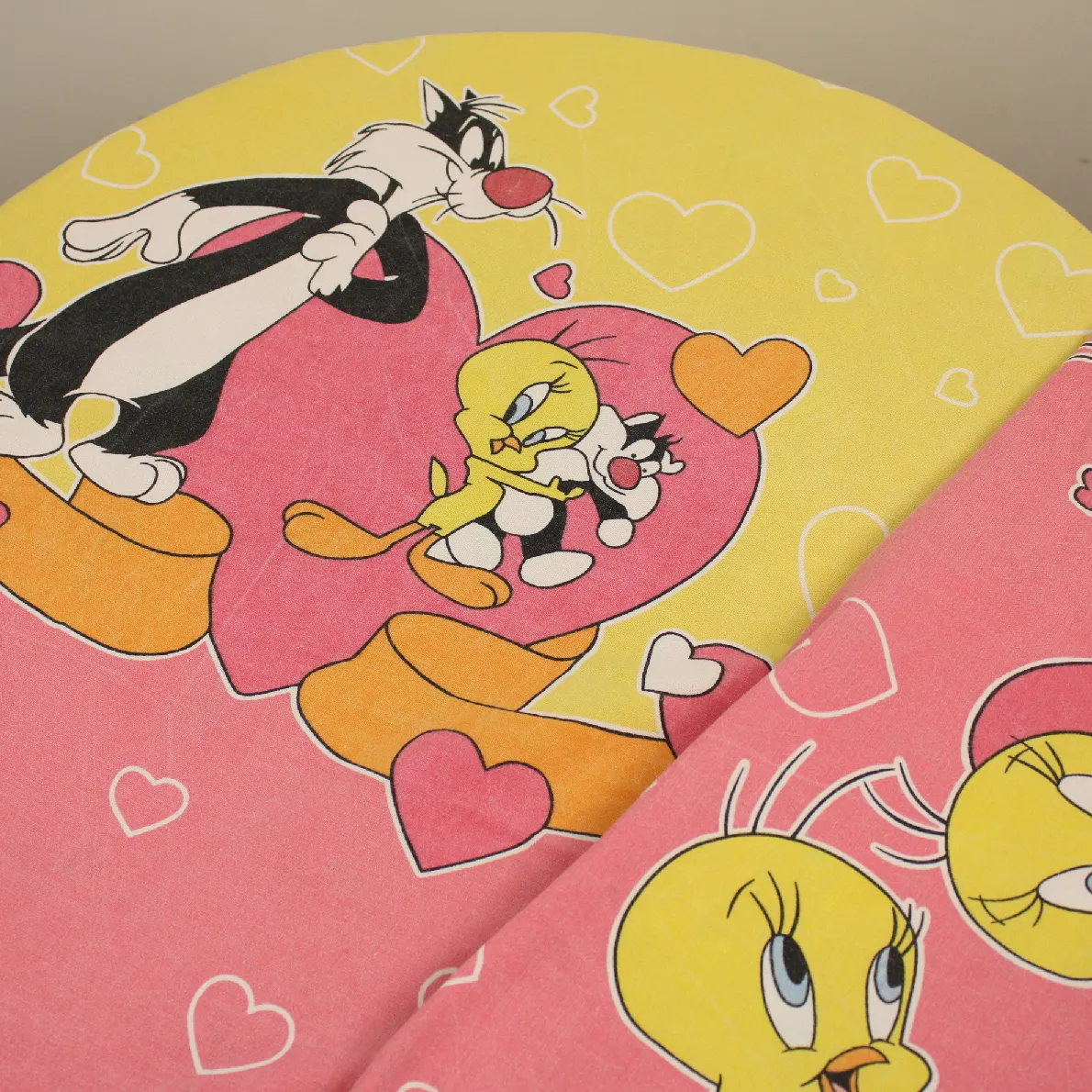 120*175 シーツ解体生地 シルベスター トゥイーティー ハート