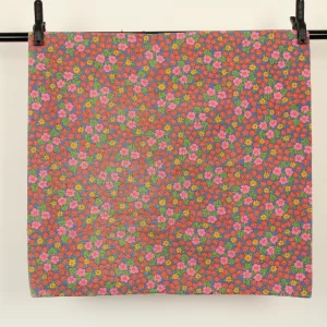 ピローカバー レトロ かわいい 小花 ピンク ネイビー