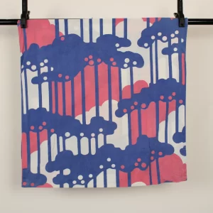 ピローカバー レトロポップ パターン ピンク パープル B