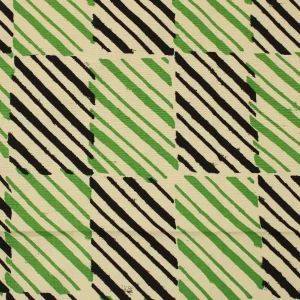 55*45 変則ストライプ チェック グリーン 黒