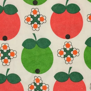 55*60 レトロ かわいい 果物 赤 花 dekoplus