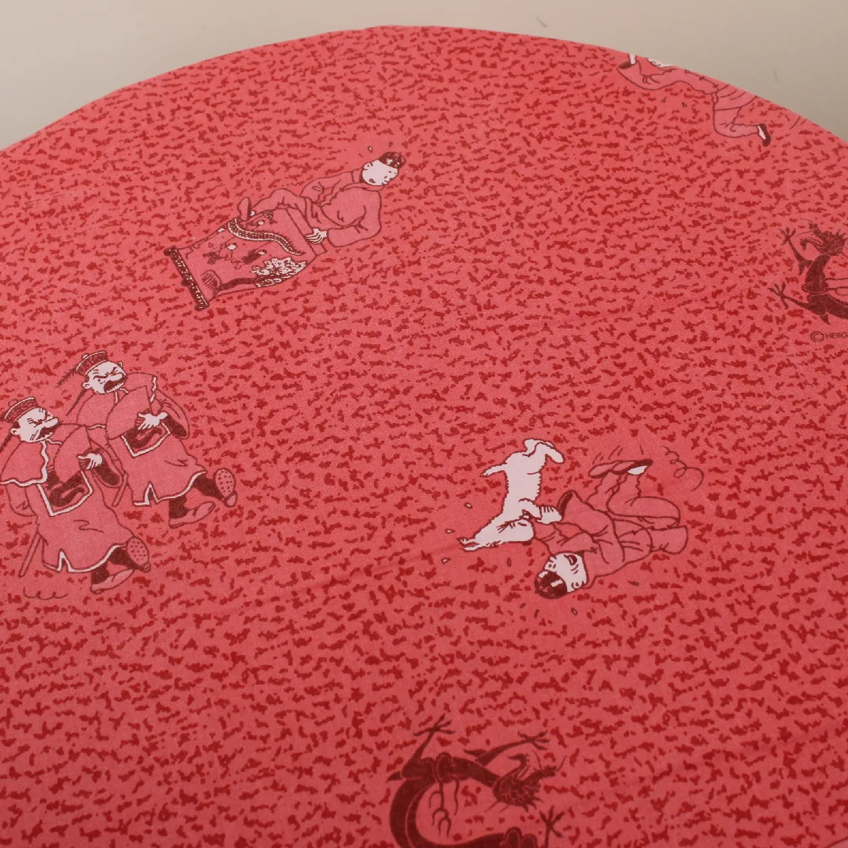 85*130 シーツ解体生地  タンタンの冒険 青い蓮 Les Aventures de Tintin Le Lotus bleu