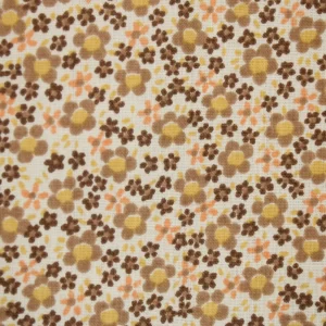 60*55 かわいい 小花 ベージュ ブラウン オレンジ