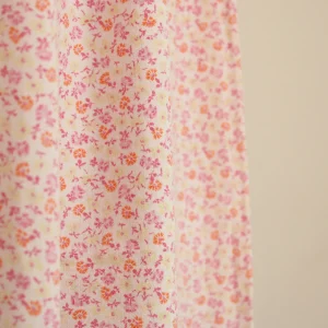 60*45 レトロ かわいい カーネーション 小花 ピンク オレンジ