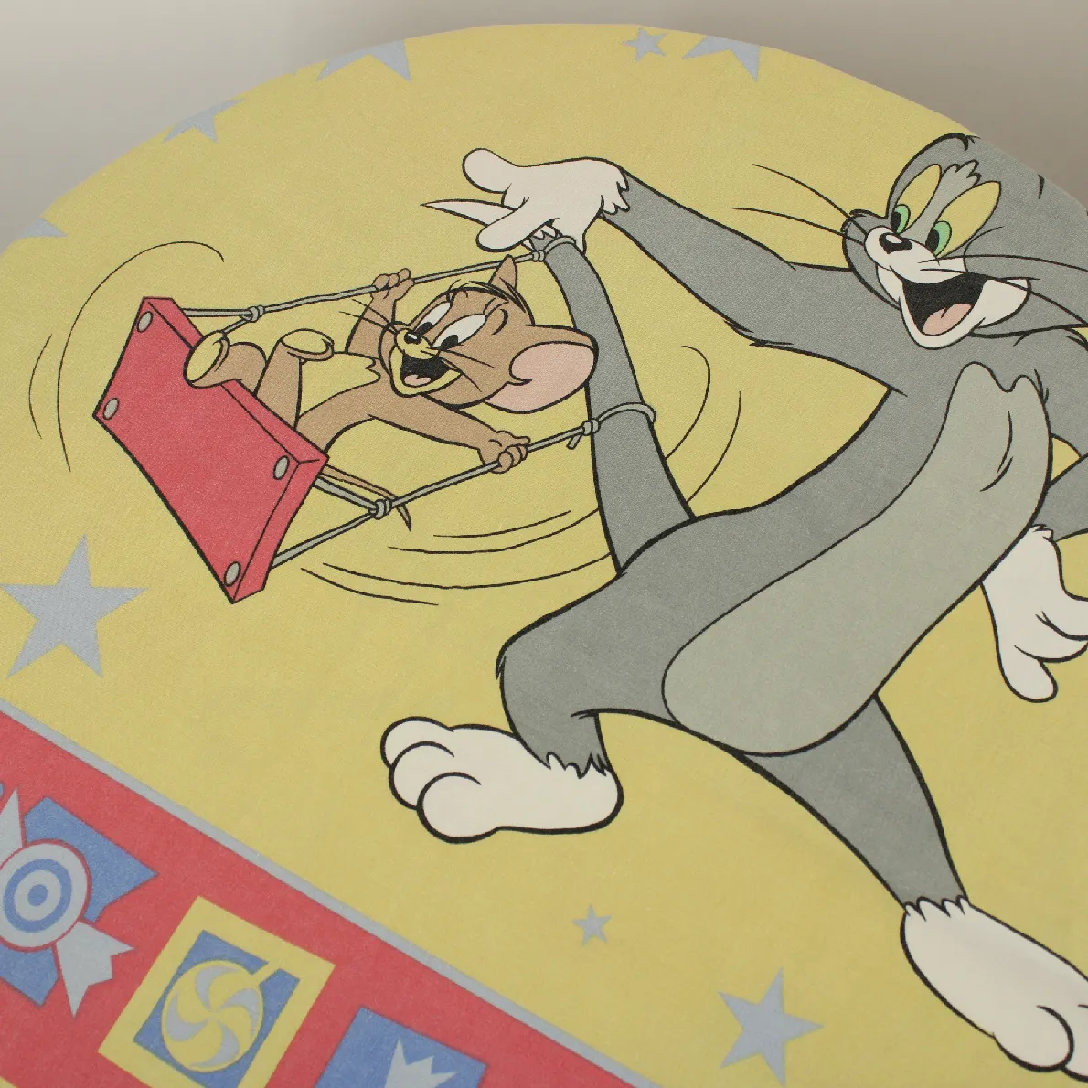 訳あり 130*195 シーツ解体生地 トム＆ジェリー 星 キャンディー トースト Ｂ