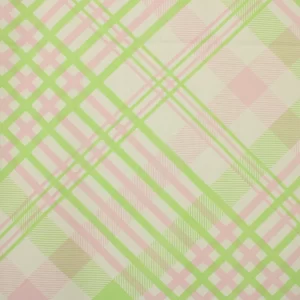80*55 かわいい パステル 斜めチェック ピンク グリーン