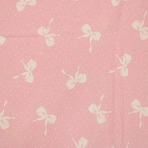 60*55 リボン ドット 白 ピンク