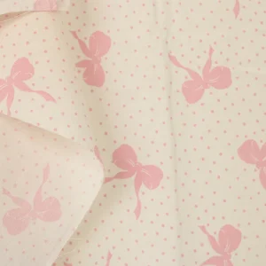 60*55 リボン ドット ピンク 白