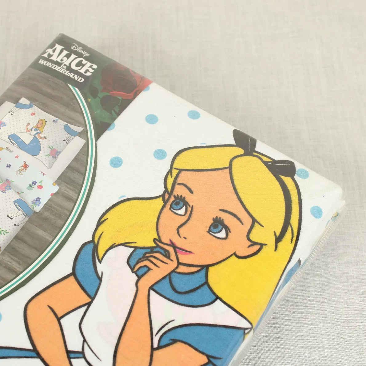 未使用 ベッドセット ディズニー 不思議の国のアリス 水玉