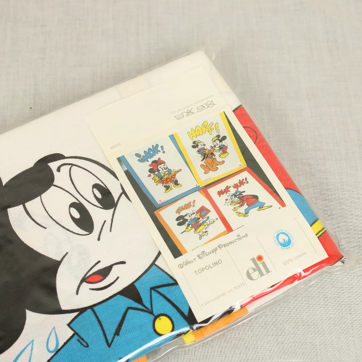 4枚セット キッチンクロス レトロ ミッキー＆フレンズ カラフル