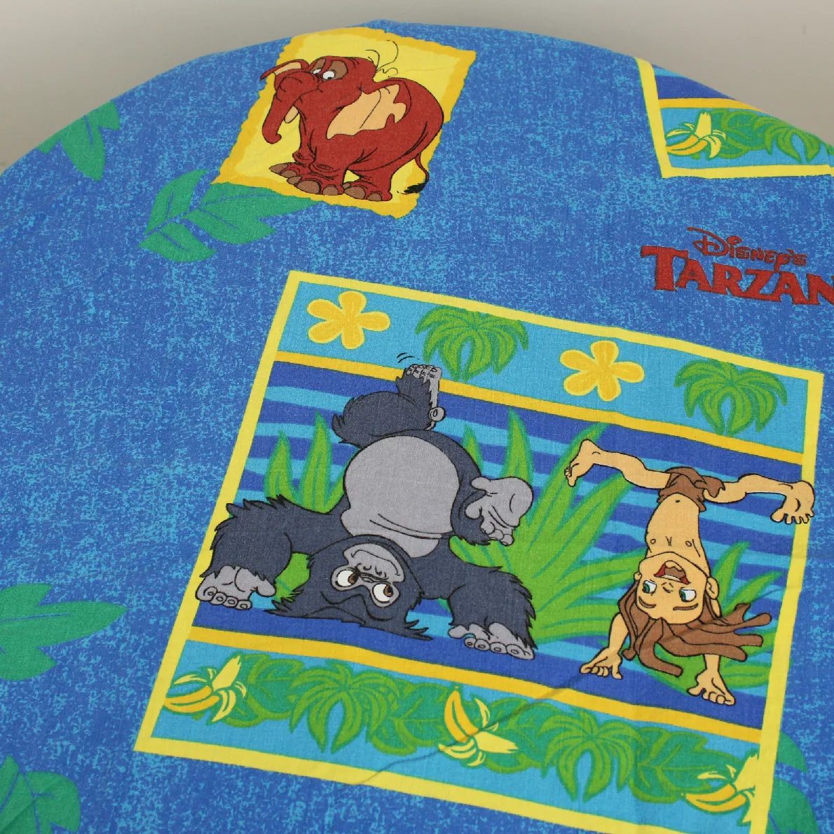 80*135 シーツ解体生地 ターザン パネル ブルー グリーン