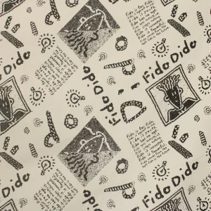 80*55 レトロポップ FidoDido ファイド・ダイド ロゴ 白黒
