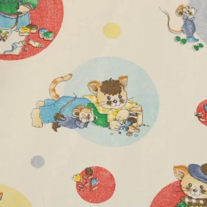 55*50 ベビー ネコとネズミ カラフル ドット