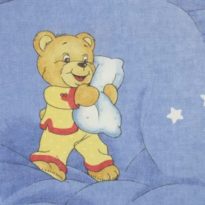 訳あり 120*80 レトロ クマ 枕 パジャマ  星 ブルー 中柄