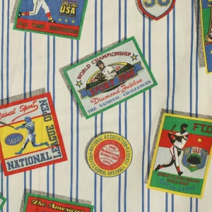 90*55 カラフル 野球 ワッペン ストライプ