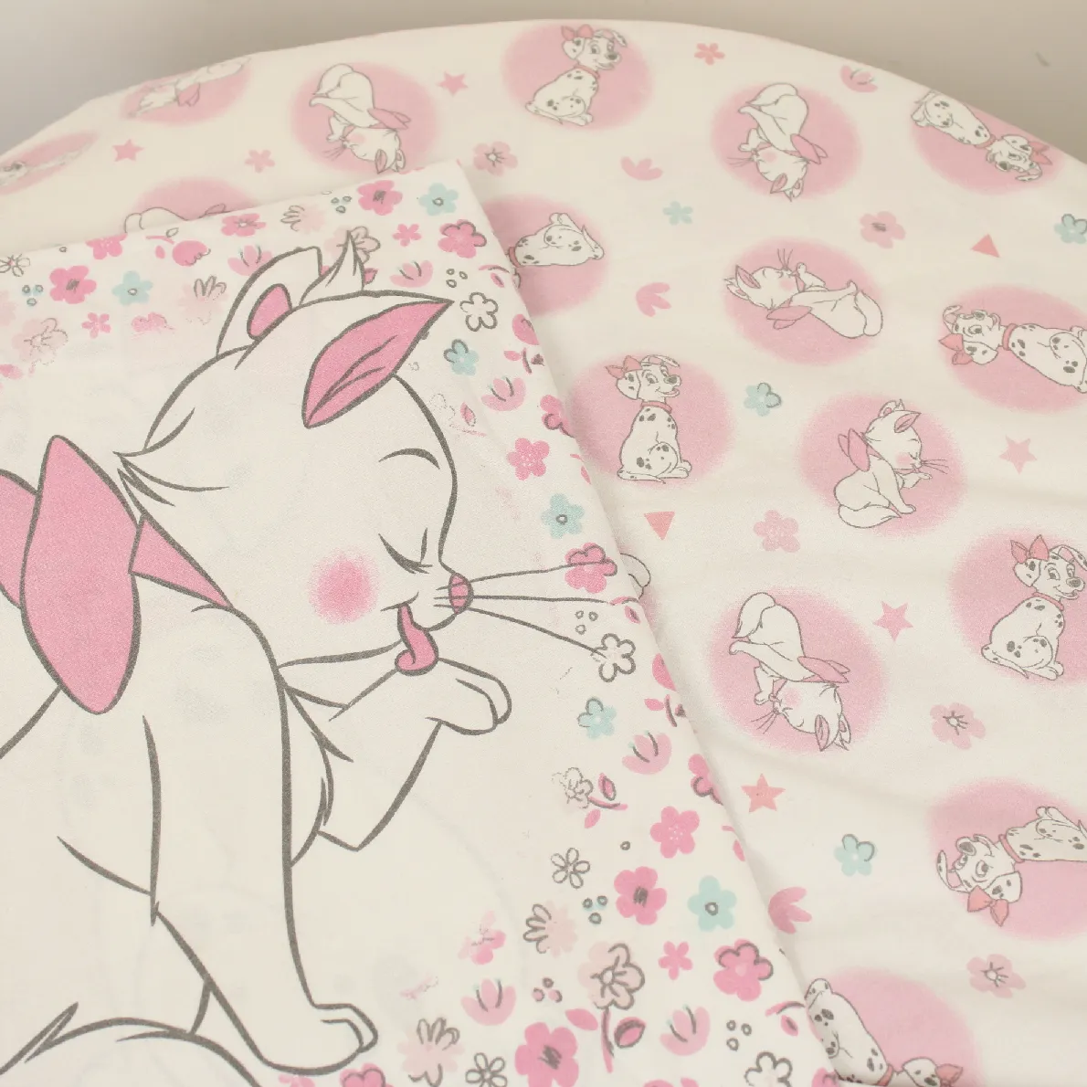 ボックスシーツ＆ピロー マリー おしゃれキャット 101匹わんちゃん ピンク