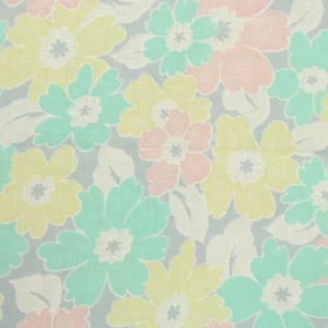 45*65 かわいい 爽やか 花 パステル グレー