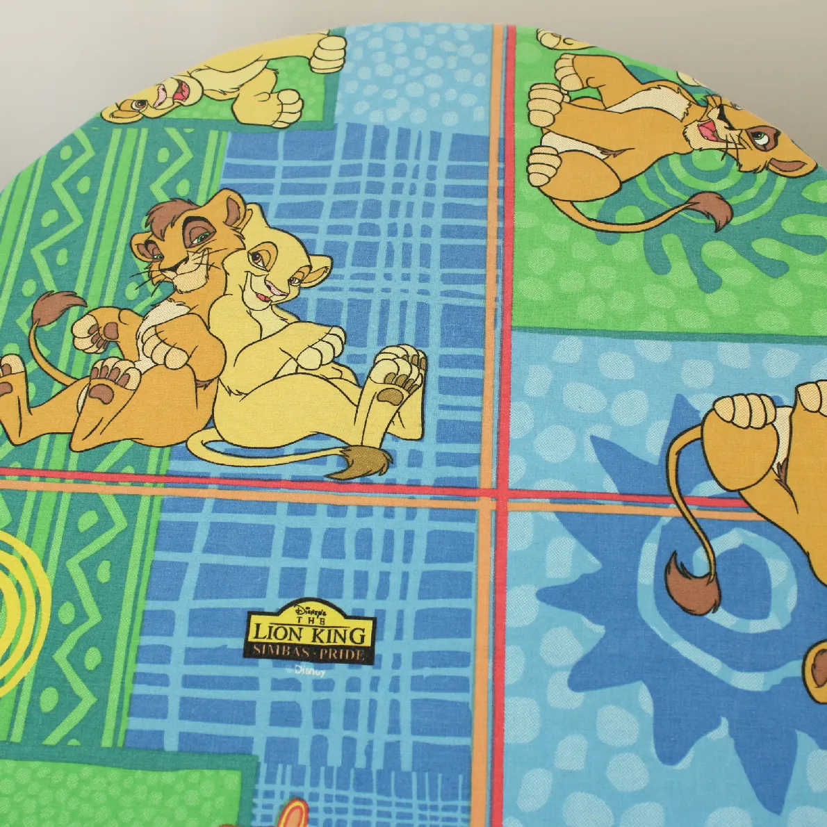 135*95 シーツ解体生地 ライオンキング2 コブとキアラ グリーンパッチ