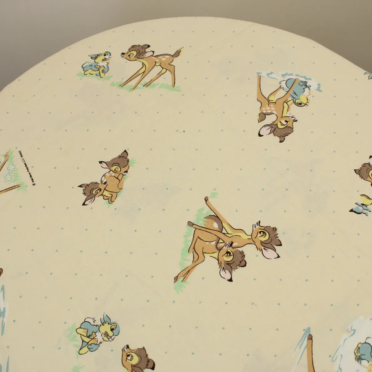 85*120 シーツ解体生地  バンビ 雪 アイボリー