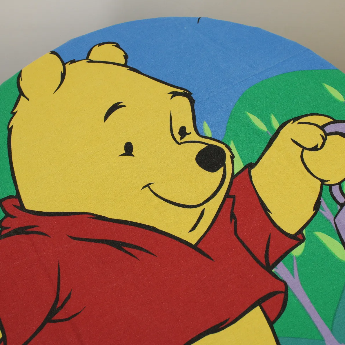 125*185 シーツ解体生地 大きなプーさん ブルー