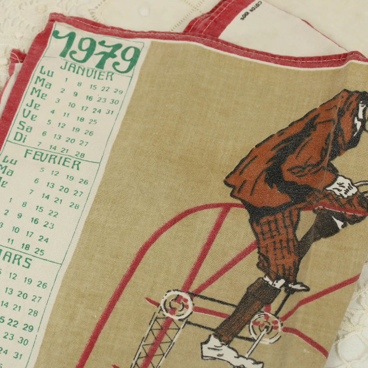 1979 カレンダー柄トーション タンデム自転車