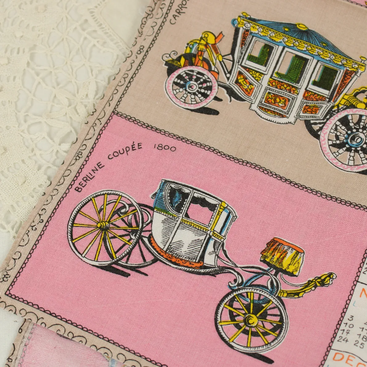 1969 カレンダー柄トーション クラシックカー