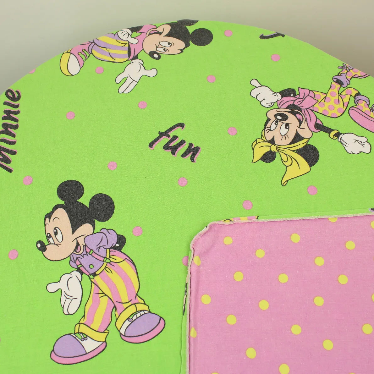 布団カバー ミッキー ミニー fun グリーン ピンク