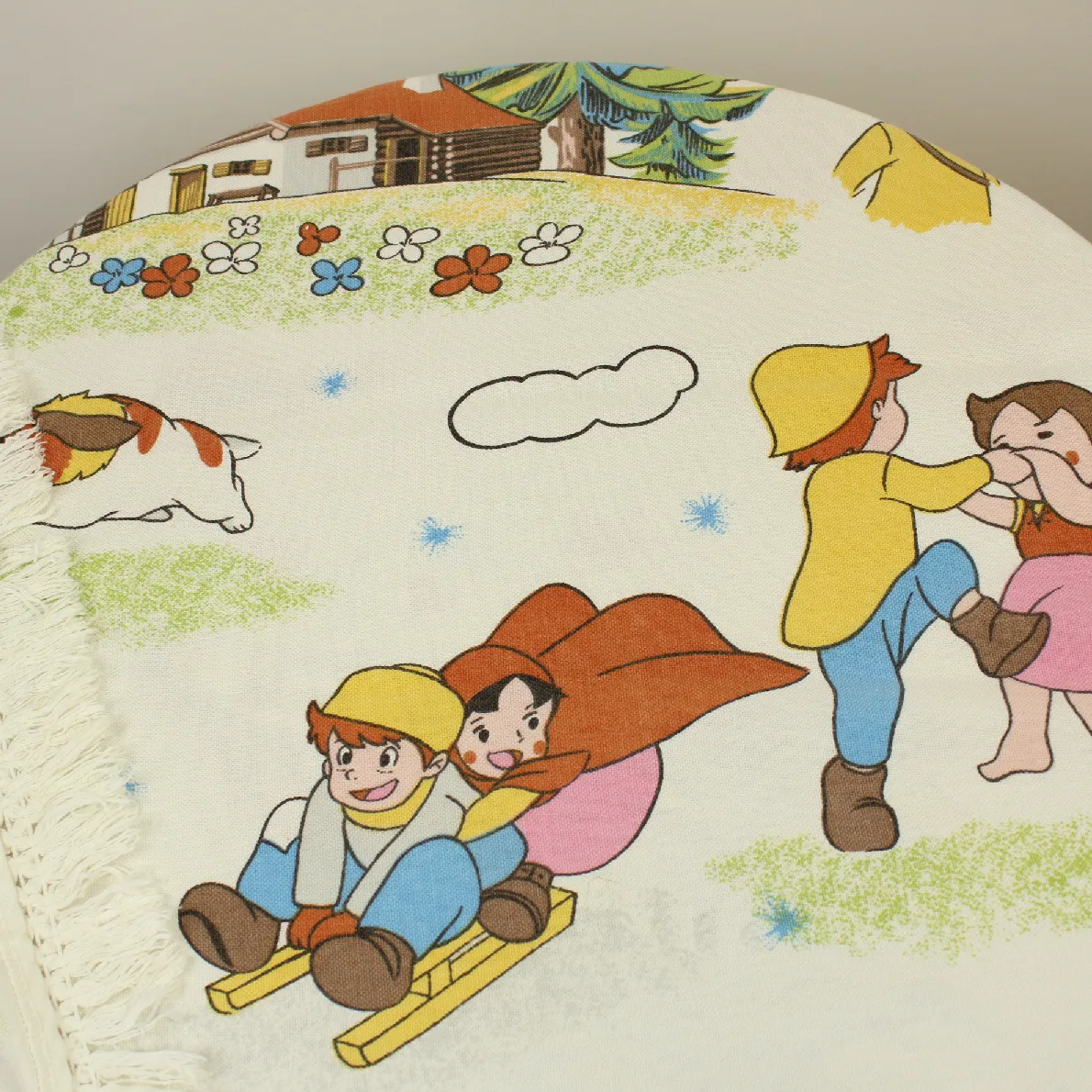 ベッドカバー アルプスの少女ハイジ 白 ペーター