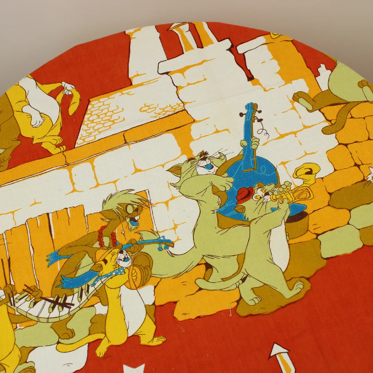 カーテン おしゃれキャット ROMANEX DE BOUSSAC オレンジ