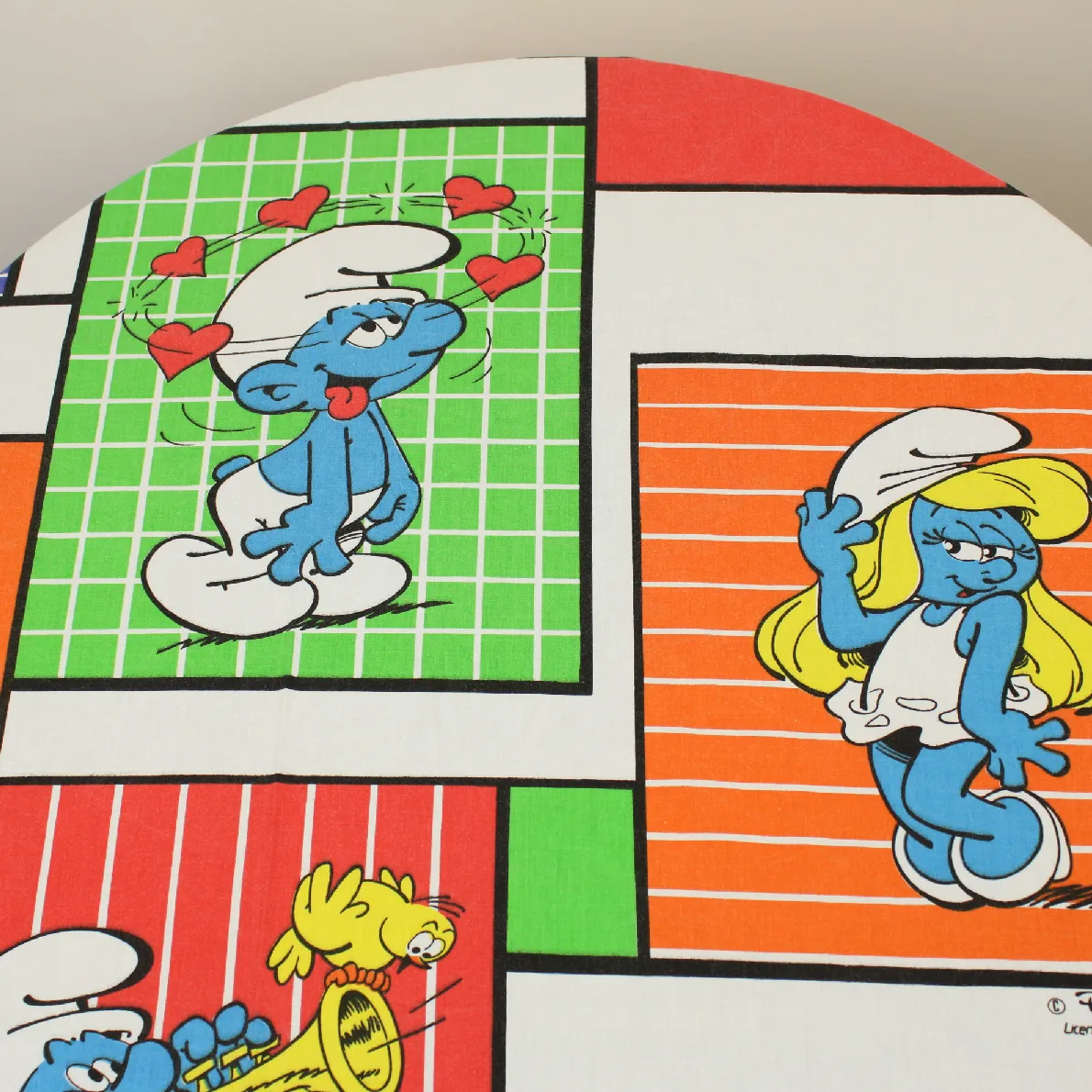 80*110 シーツ解体生地 スマーフ カラフル cool パネル