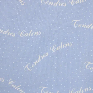 50*75 かわいい Tendre Calins フランス語 ドット ブルー