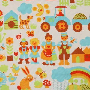 90*50 ファーム アニマル 花 キッズ カラフル グラジエラ Graziela