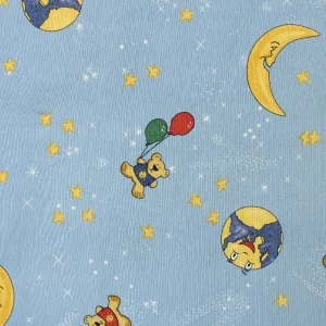 90*60 レトロ クマ 惑星 月 星 ブルー