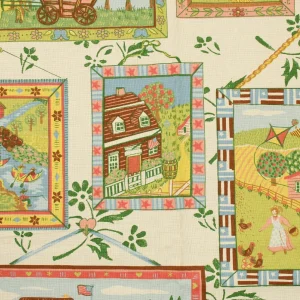 55*80 カントリー 田舎の風景 牧場 ファーム 額縁 リボン