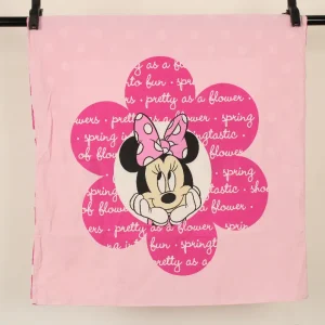 ピロー ミニー ピンク 花 ロゴ