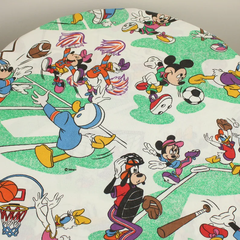85*140 シーツ解体生地  ミッキー＆フレンズ スポーツ グリーン
