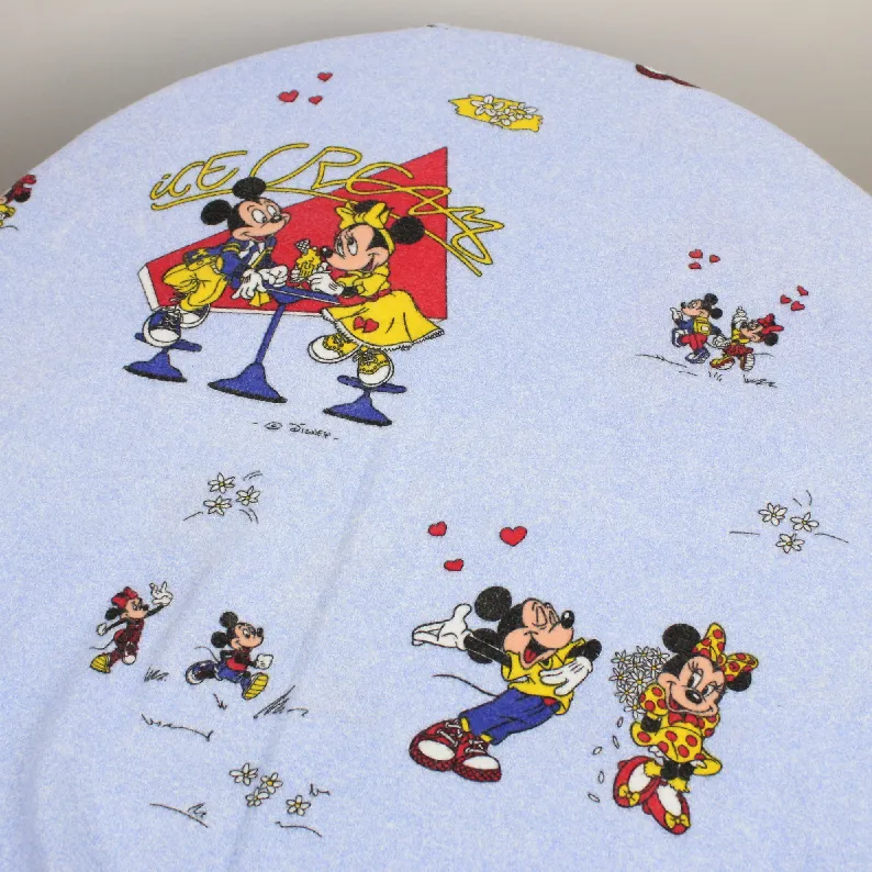 未使用ネル 80*90 シーツ解体生地 ミッキー ミニー アイスクリーム デート