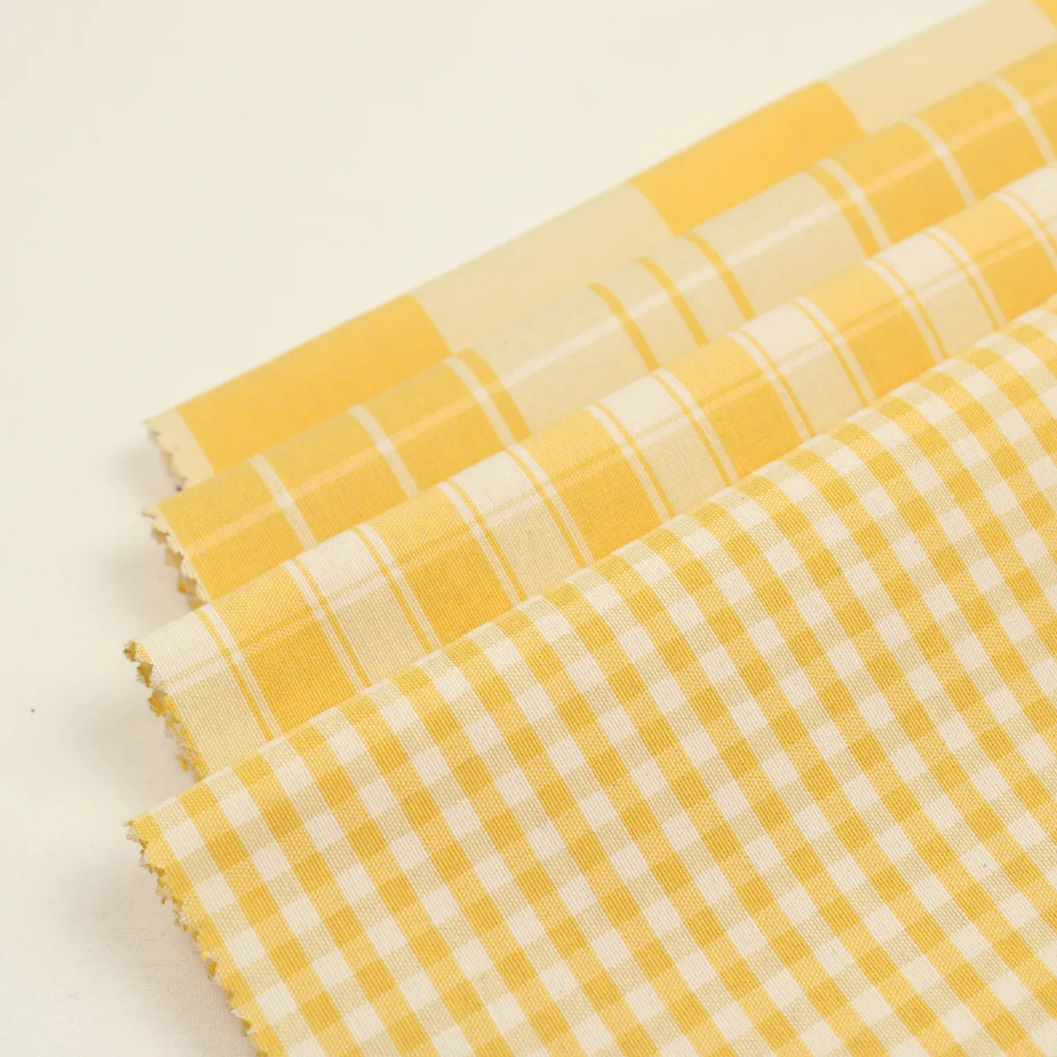 4枚セット 28*36 先染めチェック 布見本 015