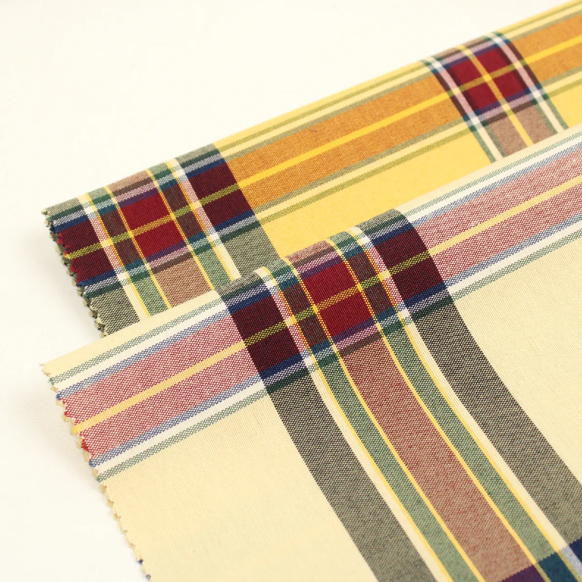 2枚セット 28*36 先染めチェック 布見本 006