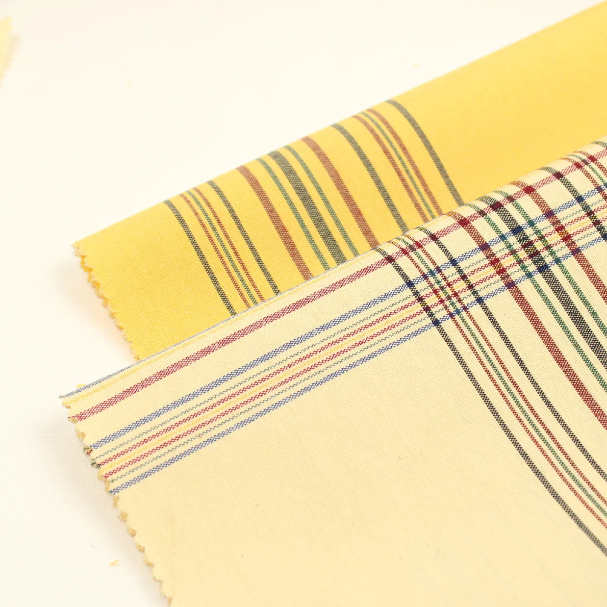 2枚セット 28*36 先染めチェック 布見本 002