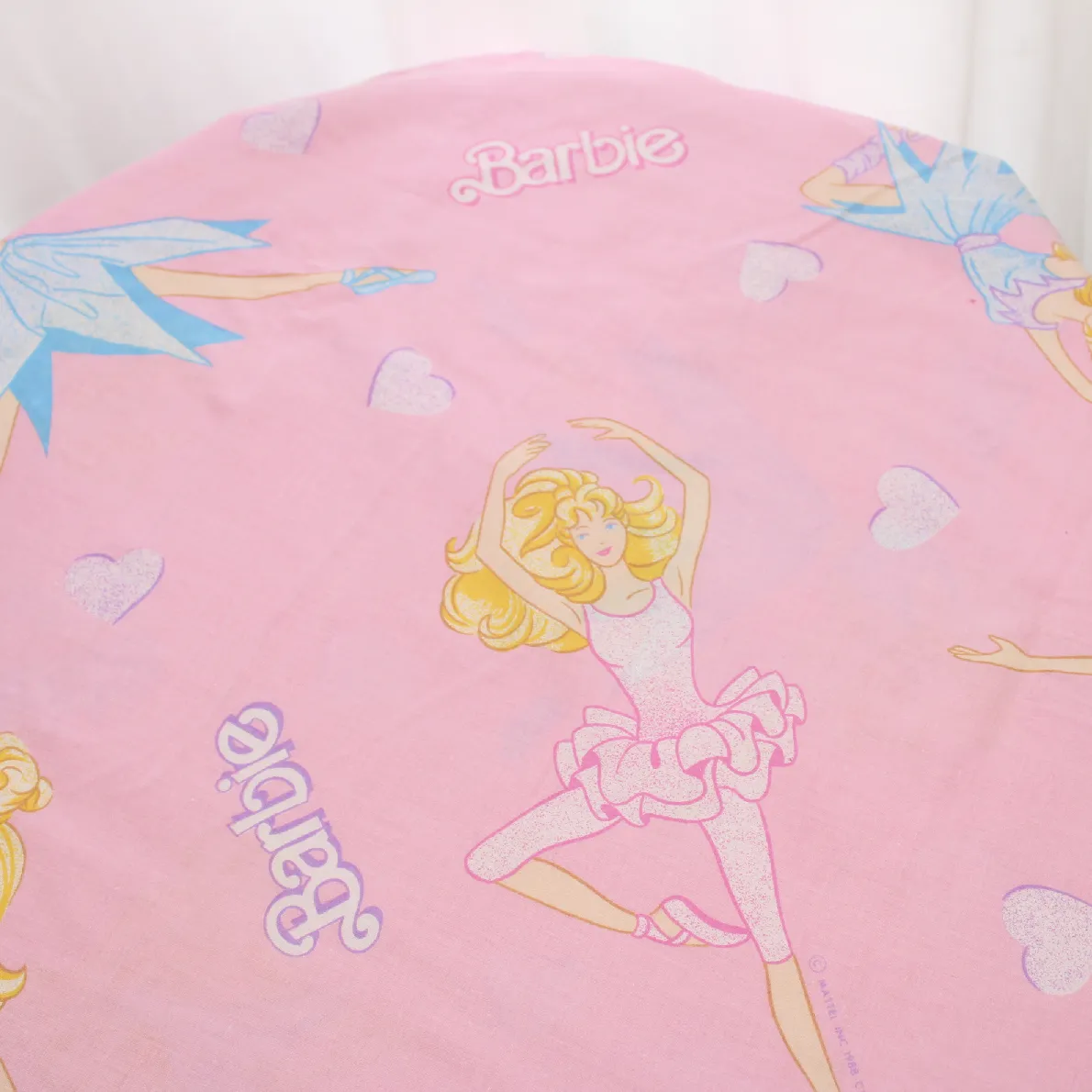 125*90 シーツ解体生地 バービー Barbie パステル バレリーナ