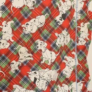キッズフラット 101匹わんちゃん タータンチェック 赤