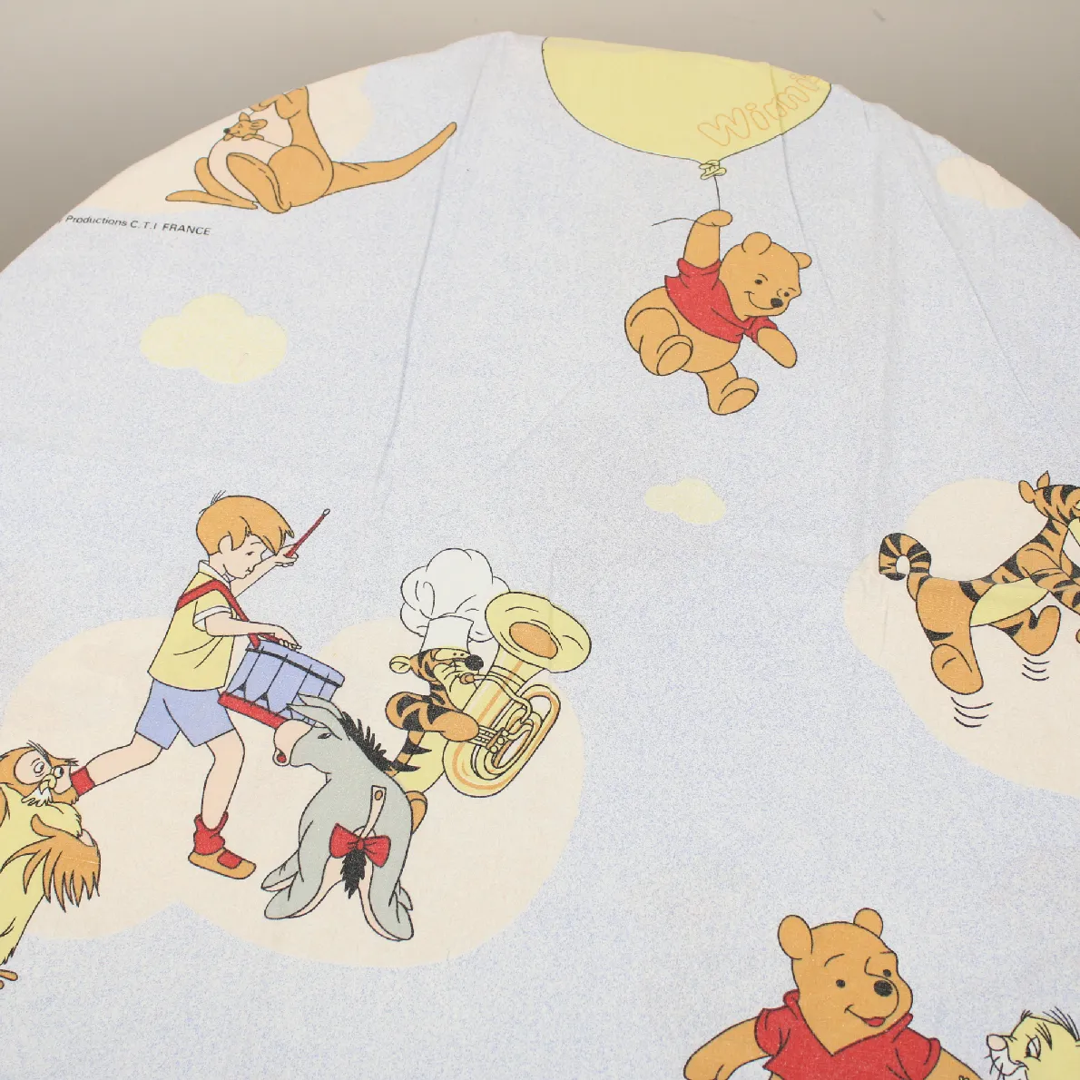 ベビー布団カバー くまのプーさん  水色雲