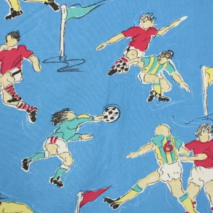 65*85 レトロ イラスト サッカー ブルー