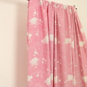 60*65 ファンシー かわいい 星 雲 ピンク