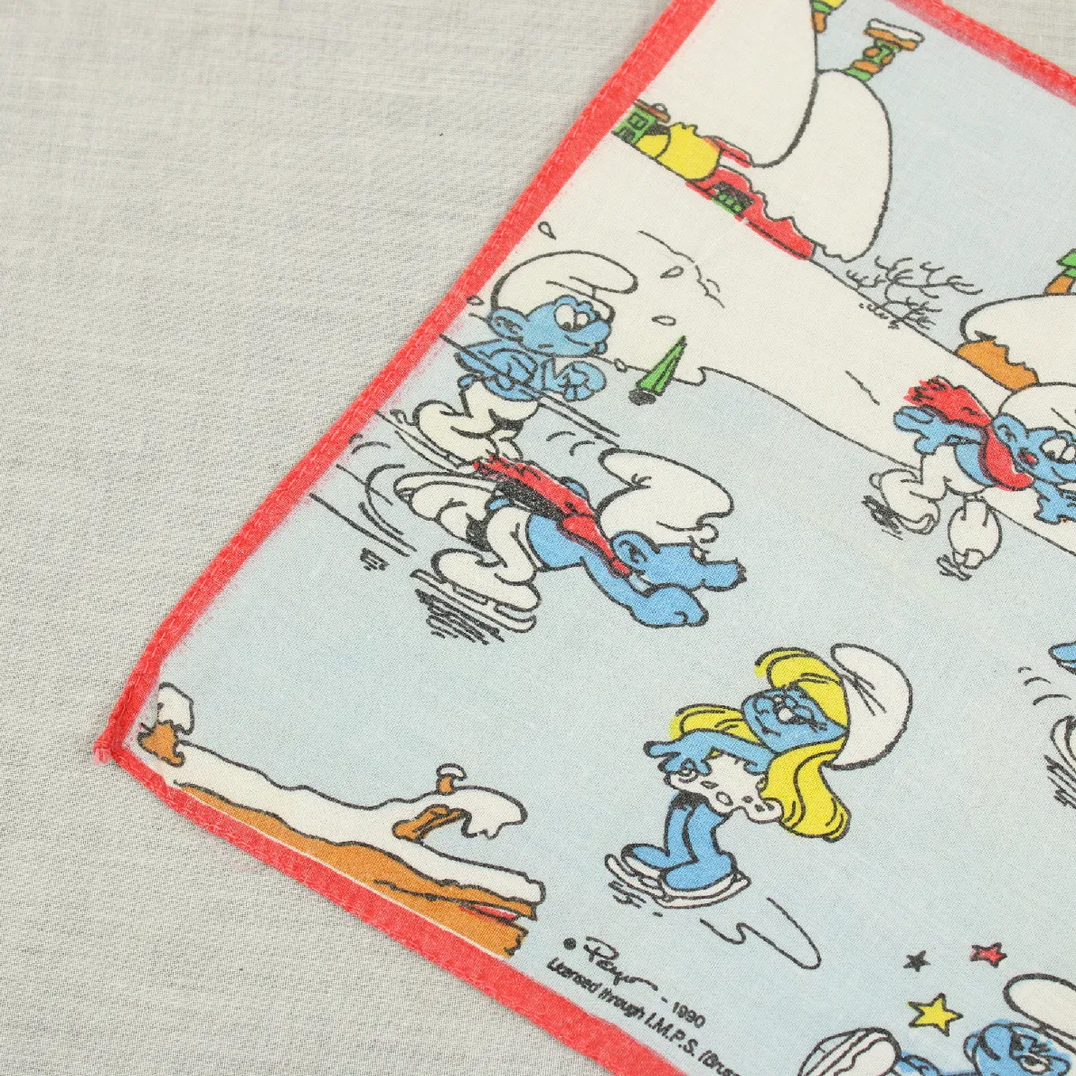 スマーフのハンカチ アイススケート