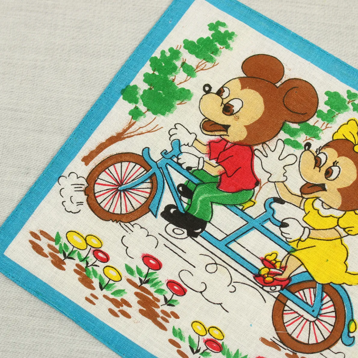 レトロミキミニのハンカチ 自転車